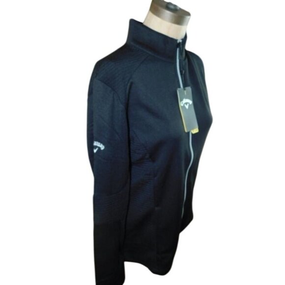 Callaway Size M Medium Full Zip Front Black Golf Jacket NWT - Picture 2 of 4